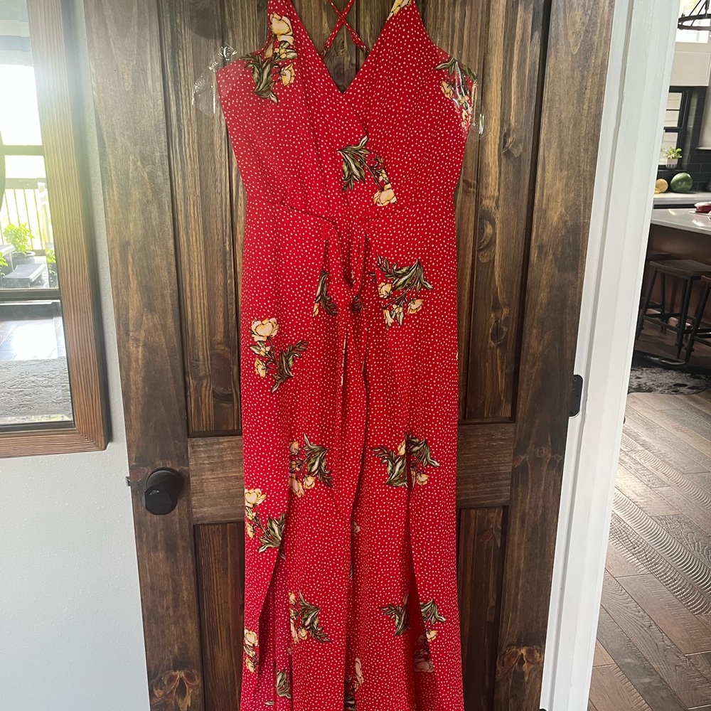 Socialite Floral polka dot jumpsuit - Size L - Picture 6 of 10
